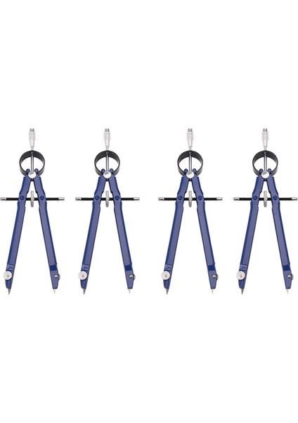 4 Paket Çizim Pusula Kilitli Matematik Yay Pusula Çizim Metal Pusula Tekerlekli Geometri Pusula Yay Bölücü Pusula (Yurt Dışından)
