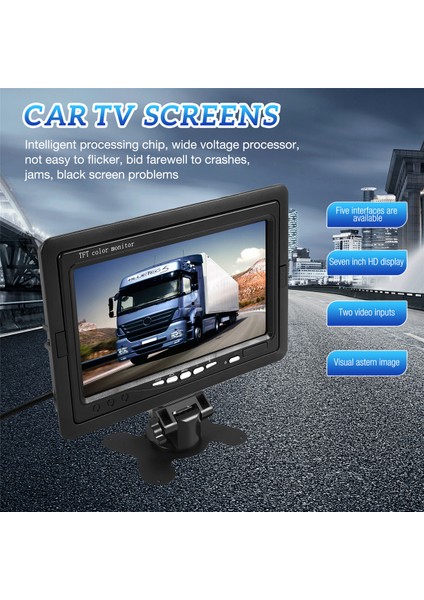 Mini Tv 7 Inç Hd Monitör 800X480 Taşınabilir Araç LCD Ekranları Dvd/cmmb Binek Araçlar Kamyonlar Için Iki Giriş (Yurt Dışından) fırsatları