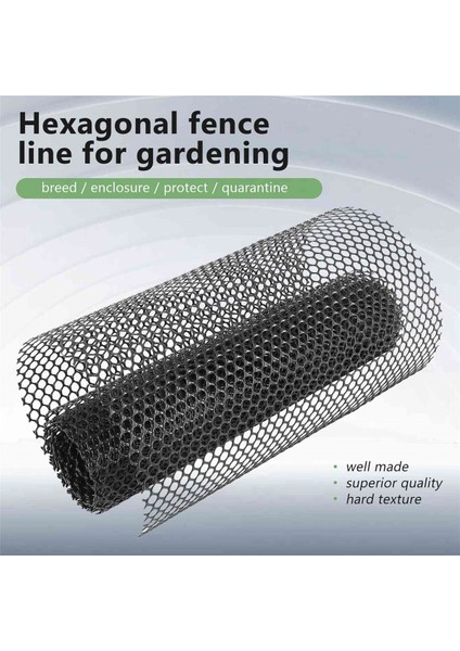 15.7 Inç x 10FT Plastik Tavuk Çit Örgüsü, Bahçecilik Için Altıgen Çit Teli, Kümes Hayvanları, Tavuk Tel Çerçeve Siyah (Yurt Dışından) fırsatları