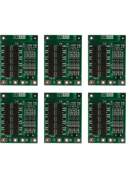 6x 3s 40A 18650 Li-Ion Lityum Pil Şarj Cihazı Koruma Levhası Pcb Bms Matkap Motoru Için 11.1V 12.6V Lipo Hücre Modülü (Yurt Dışından)