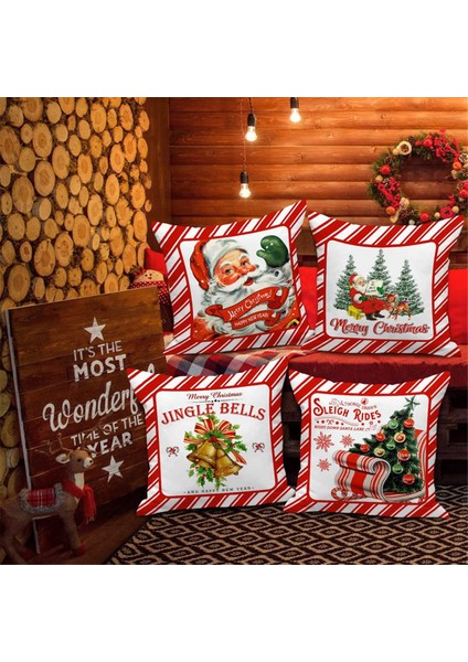 Vintage Noel Atmak Yastık Kapakları 18 Inç Dekoratif Rustik Antika Noel Noel Baba Yastık Odası Için Yastık Kılıfı Kapakları (Yurt Dışından) fiyatları