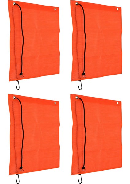4 Adet 18X18 Inç Örgü Güvenlik Bayrakları Turuncu Uyarı Bayrağı Bungee Güvenlik Bayrağı Iyi Görünürlük Hava Koşullarına Dayanıklı Bayrağı Grommets ile (Yurt Dışından) fiyatları