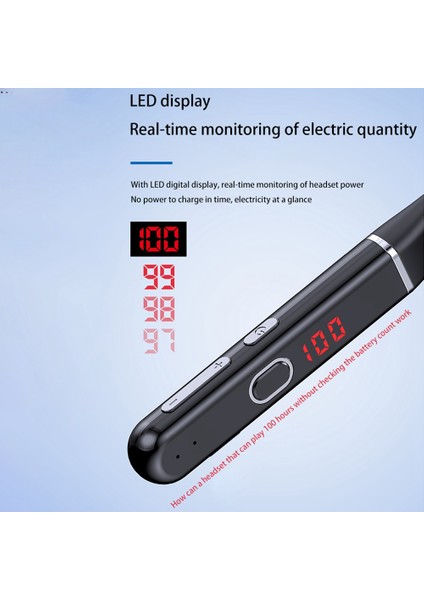 S650 100 Saat Bluetooth Kulaklık Stereo Kablosuz Bluetooth Kulaklık Boyun Bandı Gürültü Önleyici Spor Koşu Kulaklık (Yurt Dışından) fırsatları