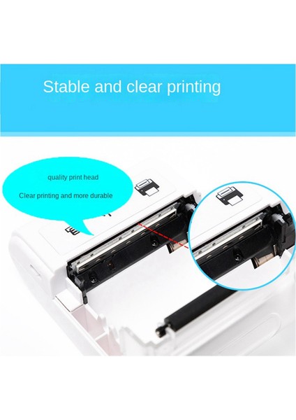 Kablosuz Mini Termal Yazıcı Taşınabilir Bluetooth Makbuz Yazıcısı Termal Bt 58MM Termal Makbuz Baskı Beyaz Ab Tak (Yurt Dışından) fiyatları