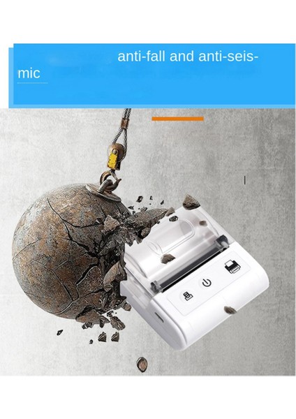 Kablosuz Mini Termal Yazıcı Taşınabilir Bluetooth Makbuz Yazıcısı Termal Bt 58MM Termal Makbuz Baskı Beyaz Ab Tak (Yurt Dışından) fırsatları