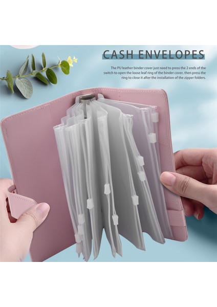 A6 Bağlayıcı Planlayıcısı Pembe Defter Bağlayıcı ve 12 Parça 6 Delikli Bağlayıcı Fermuar Klasörü, Bağlayıcı Cepler Nakit Zarf Cüzdan (Yurt Dışından) fiyatları