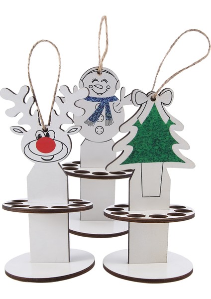3 Adet Noel Benzersiz Para Tutucu, El Yapımı Noel Masaüstü Süsleri, Noel Ağacı, Ren Geyiği, Para Tutucu (Yurt Dışından)