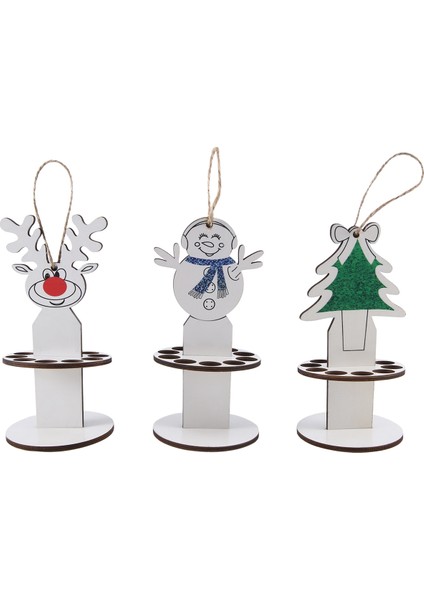 3 Adet Noel Benzersiz Para Tutucu, El Yapımı Noel Masaüstü Süsleri, Noel Ağacı, Ren Geyiği, Para Tutucu (Yurt Dışından)