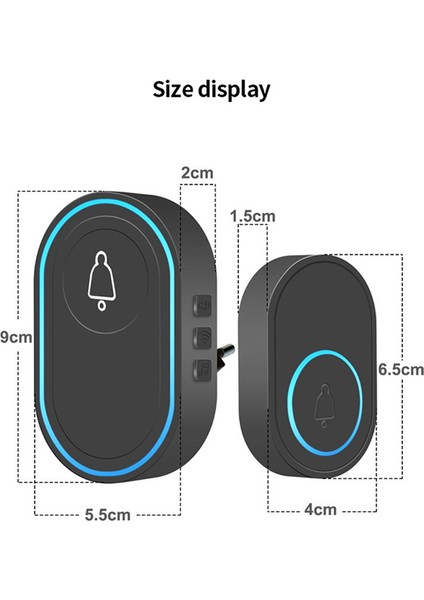 Kablosuz Kapı Zili 433MHZ Akıllı Ev Hoş Geldiniz Zili Kapı LED Işık Flaş Güvenlik Alarmı Ab Tak (Yurt Dışından)