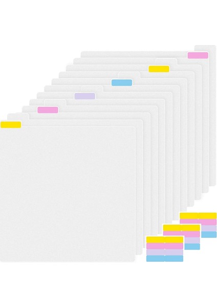 Koleksiyon Defteri Kağıdı Bölücüler Toplu Bölmek Için 12X12 Inç Koleksiyon Defteri Kağıdı Depolama Kart Stoğu Sekmeli Bölücüler Dosya Kitaplığı B (Yurt Dışından)
