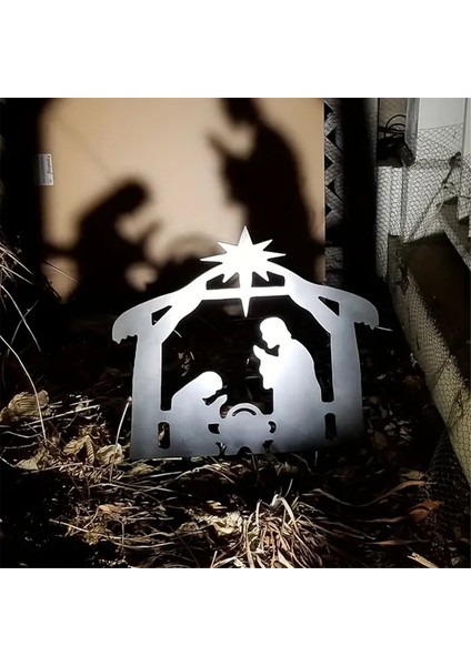 Doğum Sahnesi Siluet Isa'nın Doğuşu Figürleri Çit Veranda E Için Noel Isa'nın Doğuşu Süslemesi Doğuş Seti (Yurt Dışından)