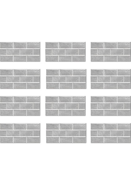 12 Sayfalık Peel ve Çubuk Backsplash Kiremit, Sahte Beyaz Mermer Görünümlü Mutfak Için Backsplash Fayanslarda Pvc Çubuk 12X6INCH Gri (Yurt Dışından)