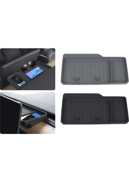 Model 3 Y Merkezi Konsol Organizatör Arkası Ekran Saklama Kutusu Pano Gizli Tepsi Iç Aksesuarlar Gri (Yurt Dışından) fırsatları