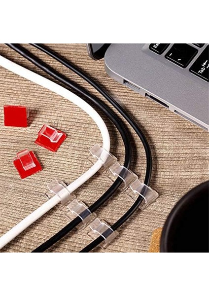 100 Adet Dize Işıkları Için Dış Mekan Işık Klipleri Kendinden Yapışkanlı Mini Kablo Kanca Tel Klipler Kanca Kordon Organizatör Tutucu Temizle (Yurt Dışından)