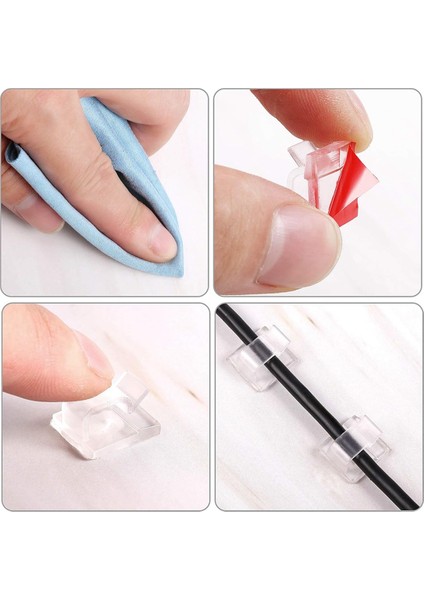 100 Adet Dize Işıkları Için Dış Mekan Işık Klipleri Kendinden Yapışkanlı Mini Kablo Kanca Tel Klipler Kanca Kordon Organizatör Tutucu Temizle (Yurt Dışından) fırsatları