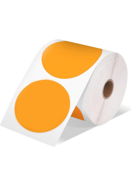 Nakliye Etiket Yazıcı Etiket Etiket Yuvarlak Etiket Kare Etiket Dıy Logo Tasarımı Küçük Işletme 2x2 750 Adet Turuncu (Yurt Dışından)