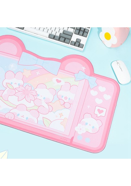 Pembe Mouse Pad Büyük Oyun Mouse Pad, Su Geçirmez Kolay Temizlenebilir, Ofis Oyunları Için Tabansız Uzun Ofis Masa Mat (Yurt Dışından)