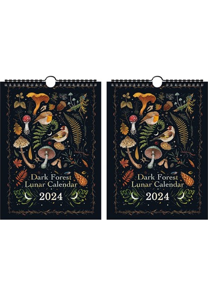 2 Adet 2024 Duvar Takvimi Duvar Takvimi 2024,8 Inç x 12 Inç, Çift Tel Bağlama, Okul ve Ofisi Düzenlemek Için Asılı Kanca (Yurt Dışından)