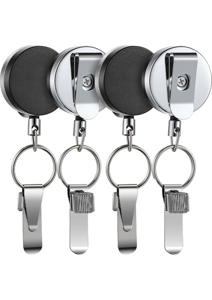 4 Adet Geri Çekilebilir Çekme Kalem Kalemlik Geri Çekilebilir Kalemlik Evrensel Kalem Kordon Geri Çekilebilir Kemer Klipsi ile (Yurt Dışından)