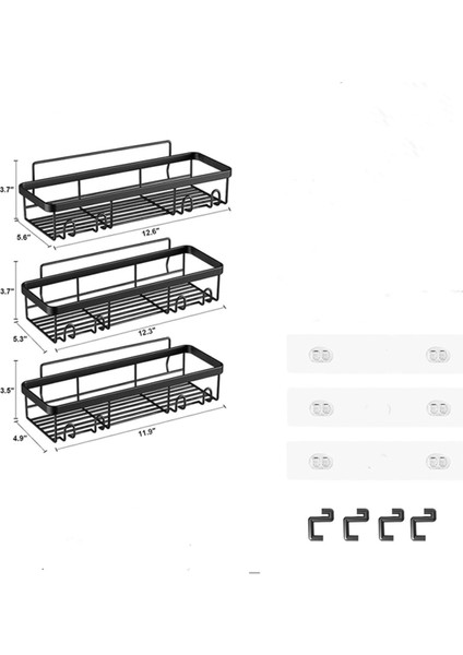3'lü Paket, Sondaj Yok Paslanmaz Duş Organizatörü, Yerden Tasarruflu Kancalar, Banyo Için Daire Temelleri (Yurt Dışından) fiyatları