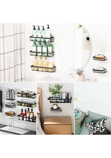 3'lü Paket, Sondaj Yok Paslanmaz Duş Organizatörü, Yerden Tasarruflu Kancalar, Banyo Için Daire Temelleri (Yurt Dışından) modelleri