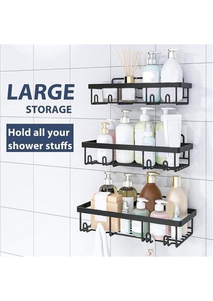 3'lü Paket, Sondaj Yok Paslanmaz Duş Organizatörü, Yerden Tasarruflu Kancalar, Banyo Için Daire Temelleri (Yurt Dışından) fırsatları