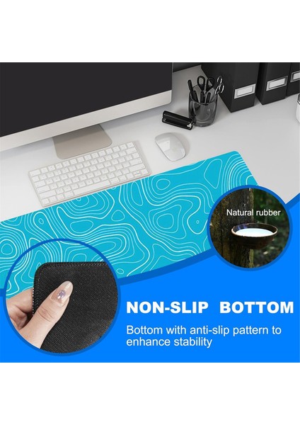 Topografik Kontur Genişletilmiş Büyük Mouse Pad Bilgisayar Klavye Fare Mat Mousepad 2mm Olmayan 11.8X31.5 Inç C (Yurt Dışından) fiyatları