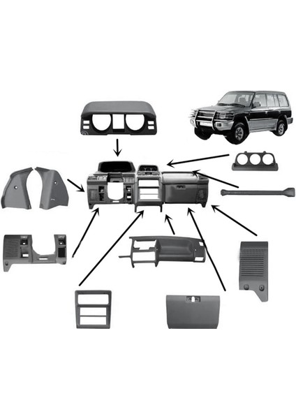 Araç Alet Kapağı Saklama Bandı Kutusu Mk2 1990-1998 Pano Radyo Organizatör Kutusu (Yurt Dışından) modelleri