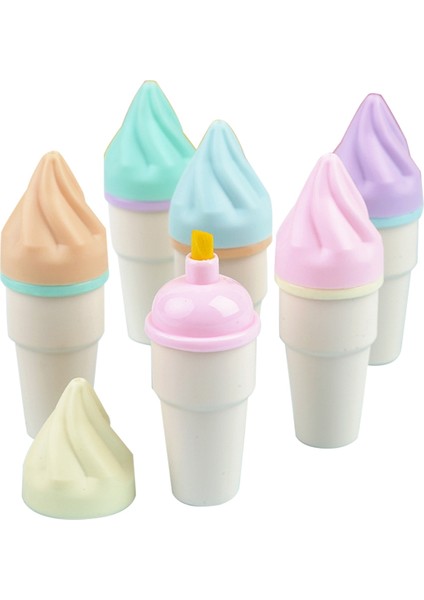 Sevimli Dondurma Külahı Işaretleyiciler ve Fosforlu Kalem Seti, Çok Renkli Kalemler (Yurt Dışından)