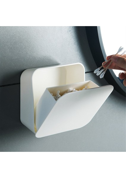 Traceless Duvara Asılı Mühürlü Toz Geçirmez Banyo Saklama Kutusu Pamuklu Çubukla Çöp Torbası Kağıt Havlu Saklama Kutusu (Yurt Dışından) modelleri