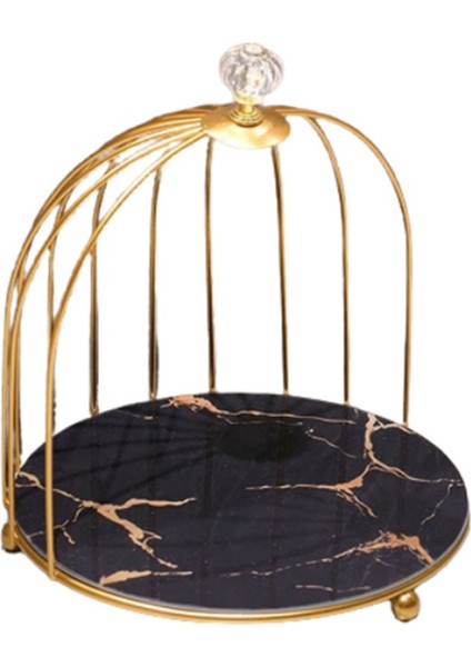 Metal Kuş Kafesi Makyaj Kozmetik Organizatör Depolama Rafı Banyo Cilt Bakımı Kozmetik Masa Raf, Siyah 23 cm (Yurt Dışından) fiyatları