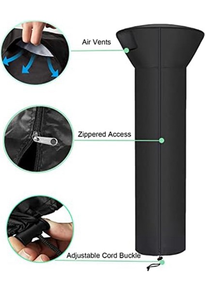 Fermuarlı Veranda Isıtıcı Kapakları ve Su Geçirmez, Toz Geçirmez, Rüzgara Dayanıklı, Uv Dayanıklı, Kar Dayanıklı 221X85X48CM (Yurt Dışından) modelleri