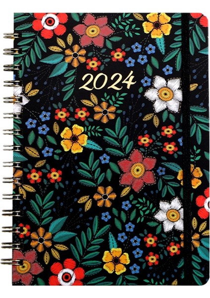 2024 Planner, Haftalık Aylık Planlayıcı 2024 Sekmeli, Ocak - Aralık 2024, Planner Weekly Planner Spiral Ciltli, 15,5X21,5CM D (Yurt Dışından)
