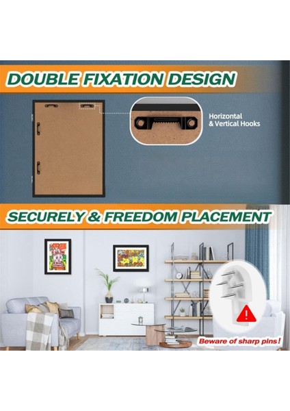 Çocuk Sanat Çerçeveleri, Önden Açılan Resim Sergileme Çerçeveleri 50 Kağıt Adeti Tutar, A4 Için Sanat Eseri Sergileme Depolama Çerçeveleri, Siyah (Yurt Dışından) fırsatları