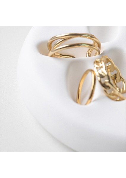 Mini Halka Tutucu Tepsi Çok Yuvaları Dekor Yüzükler Ekran Standı Yatak Odası Oturma Odası Takı Saklama Tepsisi Kız Doğum Günü Hediyesi (Yurt Dışından) modelleri