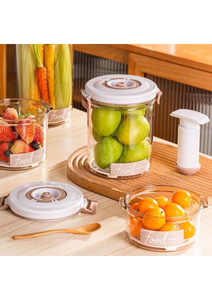 Manuel Pompalı Gıda Saklama Için Vakum Kapları, Taşınabilir Kiler Evrensel Vakum Mühürleyen 1.45L (Yurt Dışından) modelleri