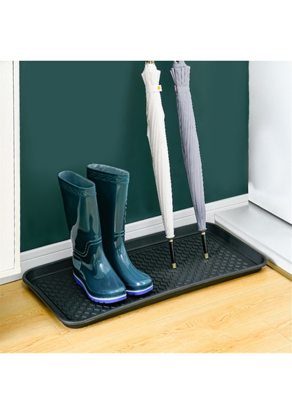 Yüksek Kenarlı Ayakkabı Damlama Tepsisi (76,2 x 38 x 3,1 Cm) Ayakkabılık, Su Geçirmez Ayakkabı Tepsisi, Dış Mekan Için Ayakkabı Altlığı, Bahçe Siyahı (Yurt Dışından)