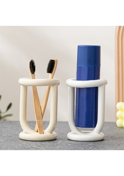 Seramik Diş Fırçası Tutucu Banyo Rafları Diş Macunu Tutucu Depolama Rafı Banyo Ürün Raf Masaüstü Storageholdera (Yurt Dışından) fiyatları
