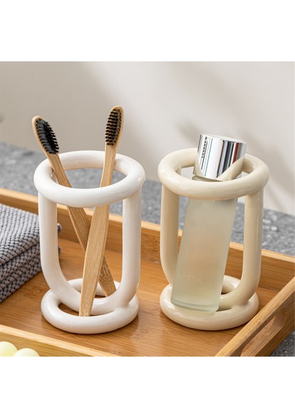 Seramik Diş Fırçası Tutucu Banyo Rafları Diş Macunu Tutucu Depolama Rafı Banyo Ürün Raf Masaüstü Storageholdera (Yurt Dışından) fırsatları