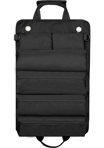 Çok Fonksiyonlu Taşınabilir Oxford Kumaş Ev Araba Aracı Depolama Rulo Çanta Donanım Kiti Elektrikçi Alet Çantası Siyah (Yurt Dışından)