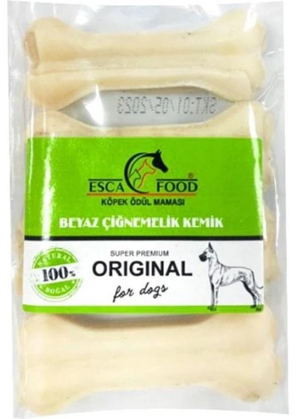 Esca Food Beyaz Pres Kemik Köpek Ödül Maması 7,5 cm x 4 Adet