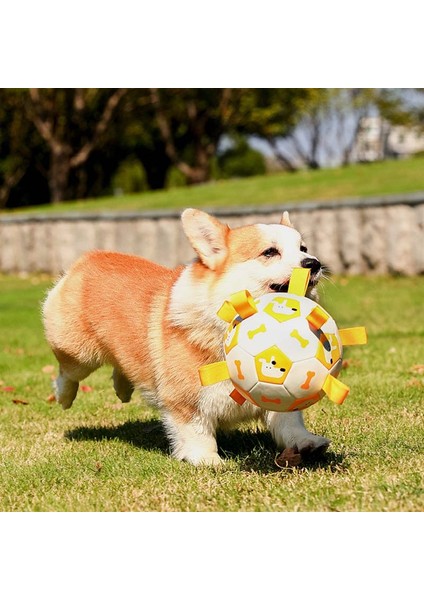 Pet Oyuncak Top Köpek Diş Gıcırdatma Dayanıklı Isırma Ses Şişme Futbol (Yurt Dışından)