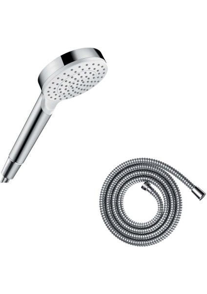 Crometta 1jet El Duşu + Metaflex Duş Hortumu 1.6 M