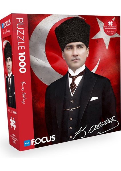 Blue Focus 1000 Parça Puzzle - Atatürk