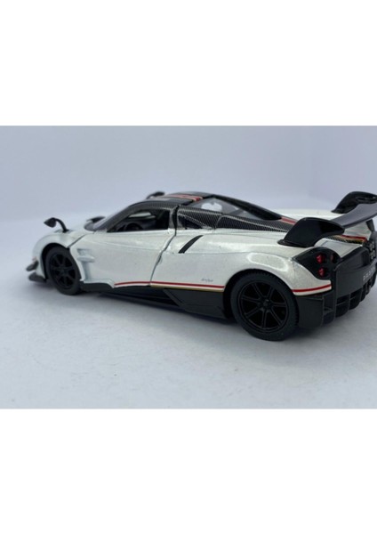 2016 Pagani Huayra Bc (Şeritli) - Çek Bırak 5inch. Lisanslı Model Araba, Oyuncak Araba 1:38