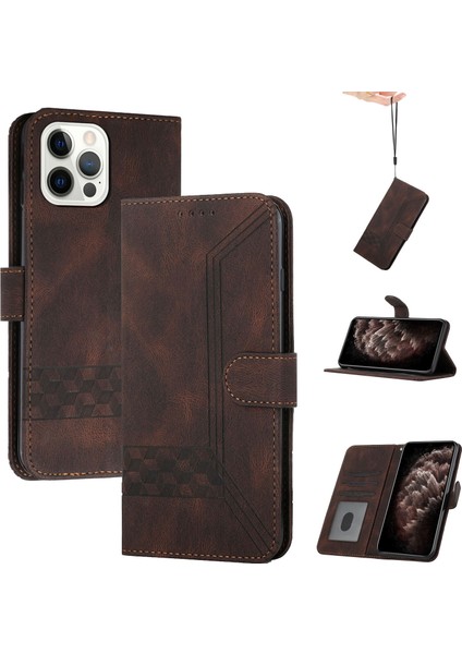 Apple iPhone 14 Pro Max Kullanışlı Stand Özellikli Cüzdan Kılıf Pu Deri Kart Kılıfı (Yurt Dışından)