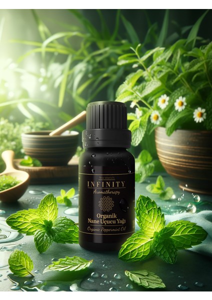 Organik Nane Uçucu Yağı (Peppermint Essential Oil), %100 Saf ve Doğal Bitkisel Uçucu Yağ, 10 ml