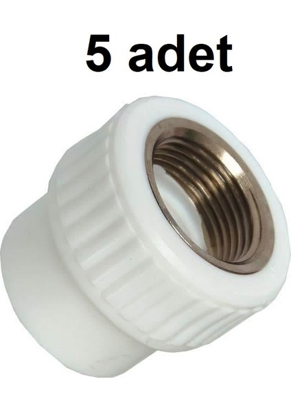 20 Lik Iç Dişli Nipel Adaptör Rekor 20X1/2 Dışı Ppr Nipel 5 Adet