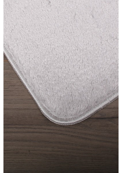 Relax Gri 80X150 + 50X80 cm Büyük Ebat 2'li Banyo Halısı Paspası Seti Kaymaz Klozet Takımı