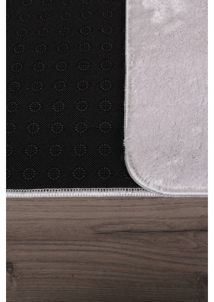 Relax Gri 80X150 + 50X80 cm Büyük Ebat 2'li Banyo Halısı Paspası Seti Kaymaz Klozet Takımı